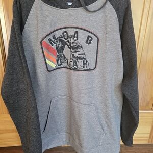 Gray and Black Moab Utah Hoodie